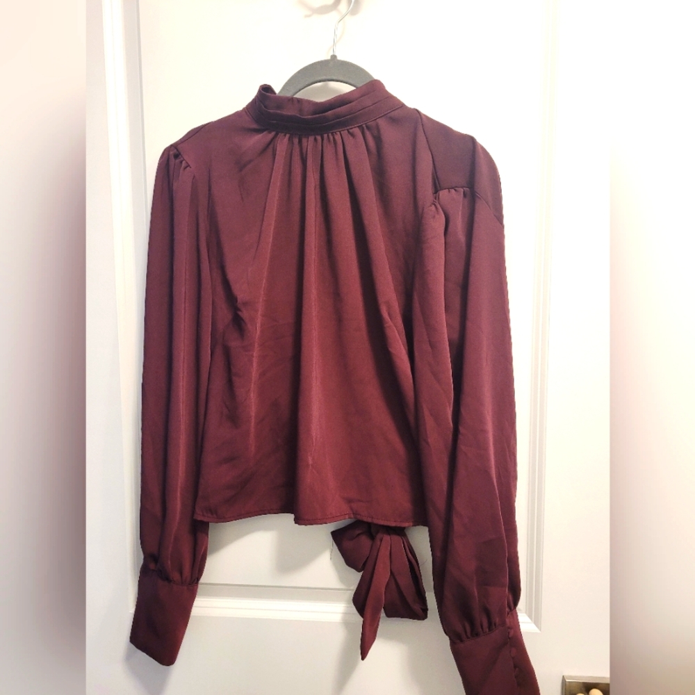 Backless Elegant Burgundy Women's Top